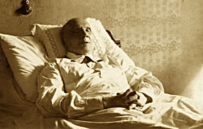 Friedrich v. Bodelschwingh auf dem Sterbebett, 1910
