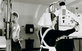 In der Radiologie des Krankenhauses Gilead, nach 1945
