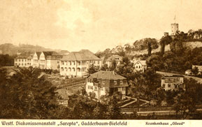 Krankenhaus Gilead, im Vordergrund Wentzheim

