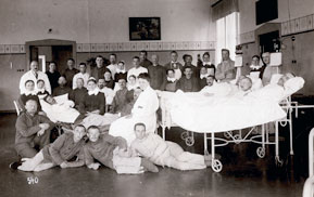 Verwundete Soldaten des Ersten Weltkriegs im Krankenhaus Gilead
