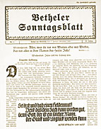 Titel: Betheler Sonntagsblatt
