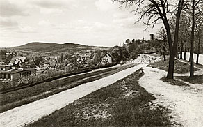 Blick von der Promenade an der Sparrenburg in das Kantensiektal, um 1910