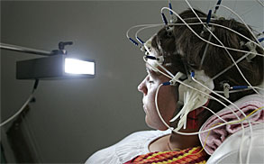 Messung der Gehirnströme mittels EEG (Elektroencephalographie)